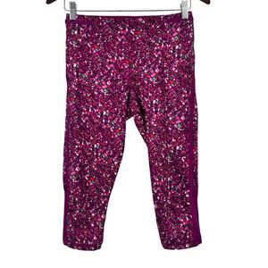 Lululemon Real Quick Crop Paradise Camo Multi Regal Plum Capri Leggings gym 6
